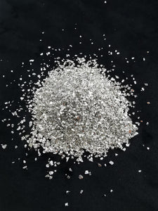 Silver crushed glass