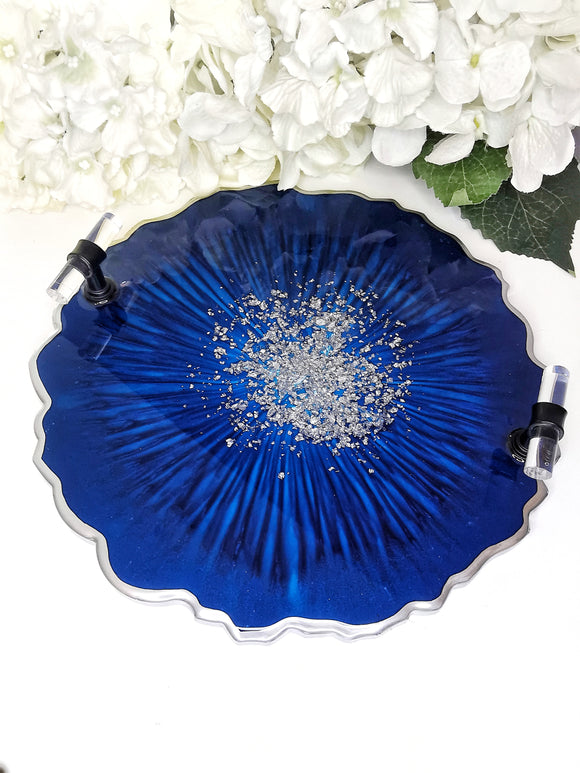 'AZUR BLUE' tray 26cm