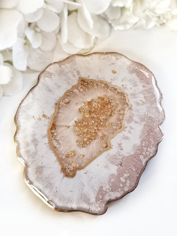 Brown agate coaster