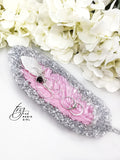 'FRENCH ROSE' feather trinket dish